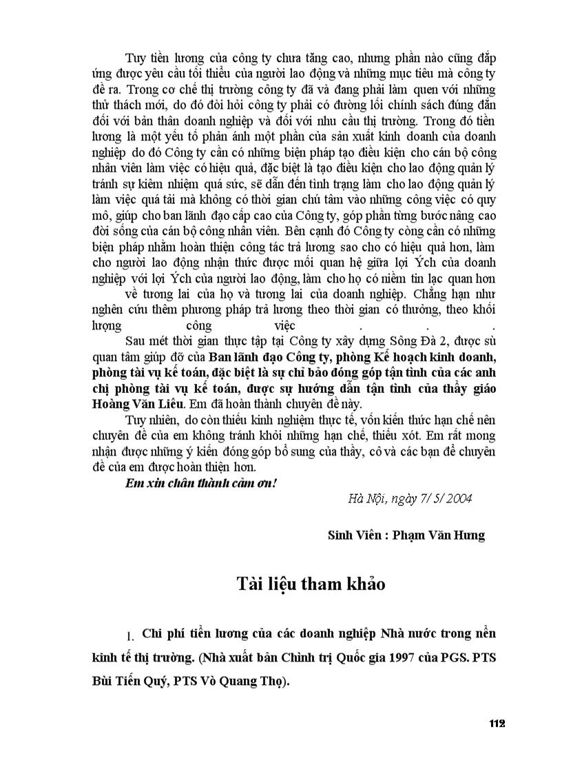 image for page Một số ý kiến nhằm hoàn thiện công tác quản lý tiền lương tại Công ty Sông Đà 2