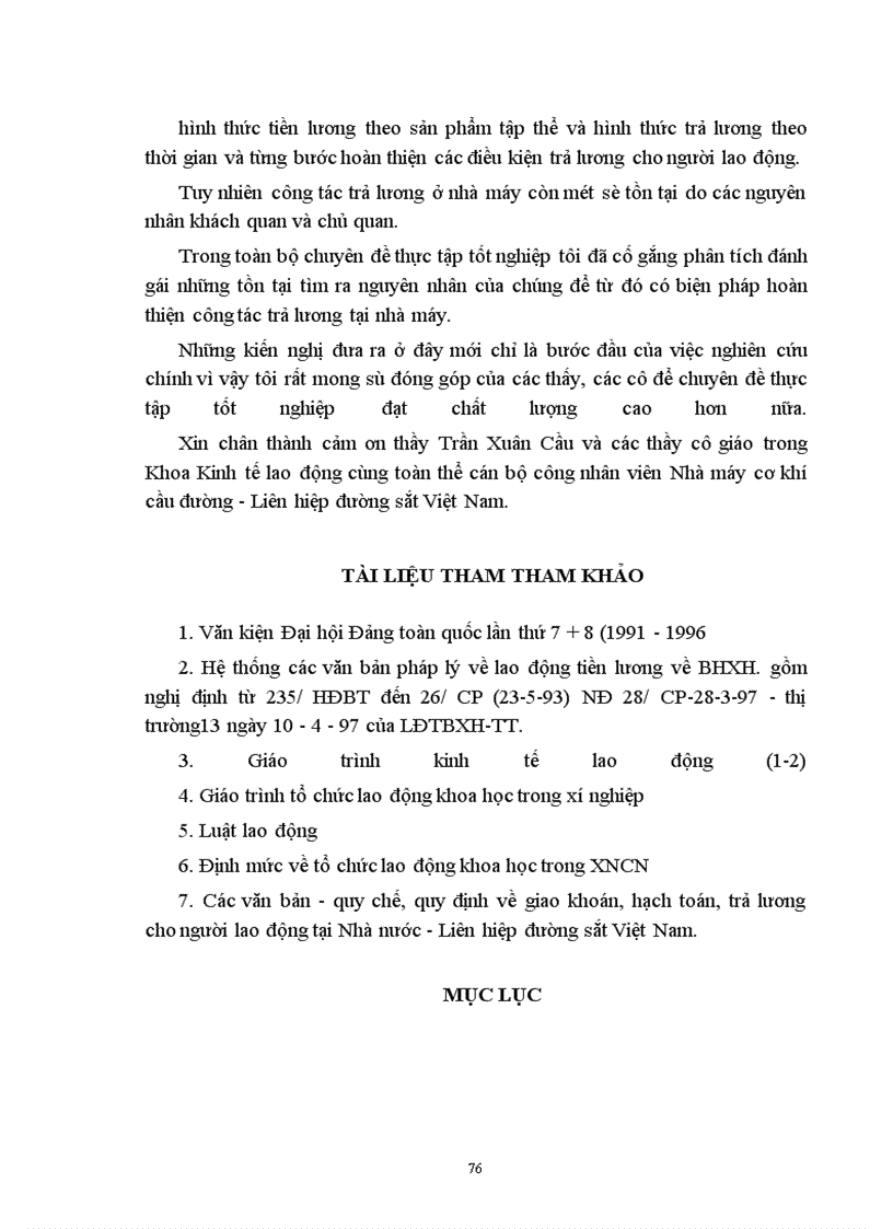 image for page Một số ý kiến góp phần hoàn thiện hình thức trả lương ở Nhà máy cơ khí cầu đường - Liên hiệp đường sắt Việt Nam
