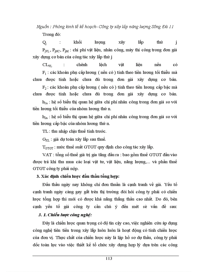 image for page Một số giải pháp nhằm nâng cao khả năng thắng thầu tại Công ty Xây lắp năng lượng Sông Đà 11