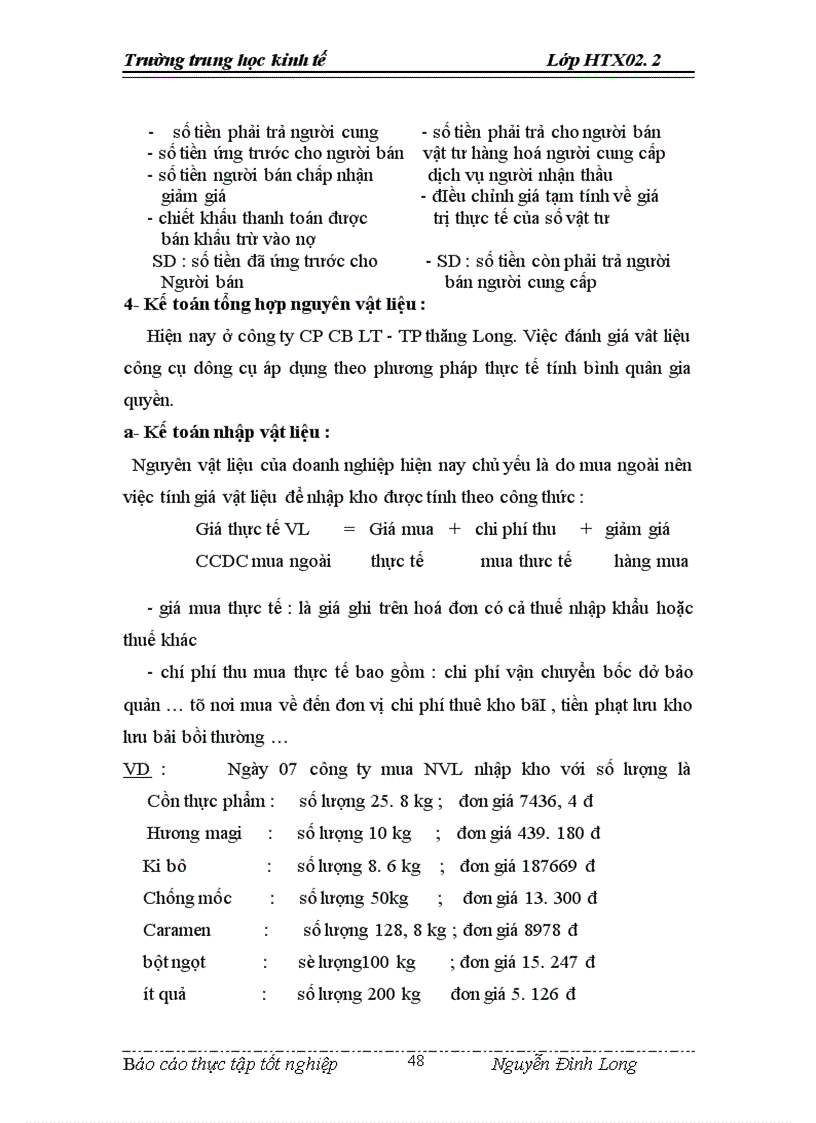 image for page Công tác hạch toán kế toán tại công ty cổ phần chế biến lương thực thực phẩm Thăng Long