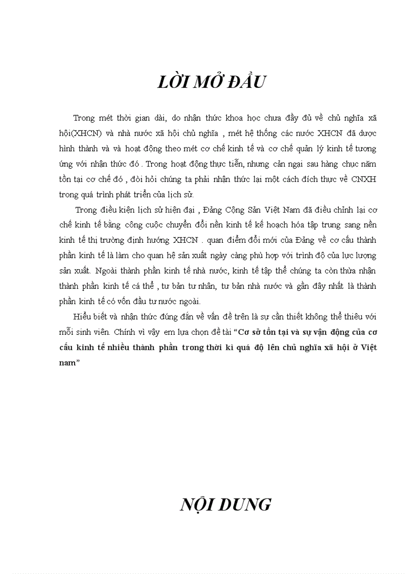 image for page Cơ sở tồn tại và sự vận động của cơ cấu kinh tế nhiều thành phần trong thời kì quá độ lên chủ nghĩa xã hội ở Việt nam