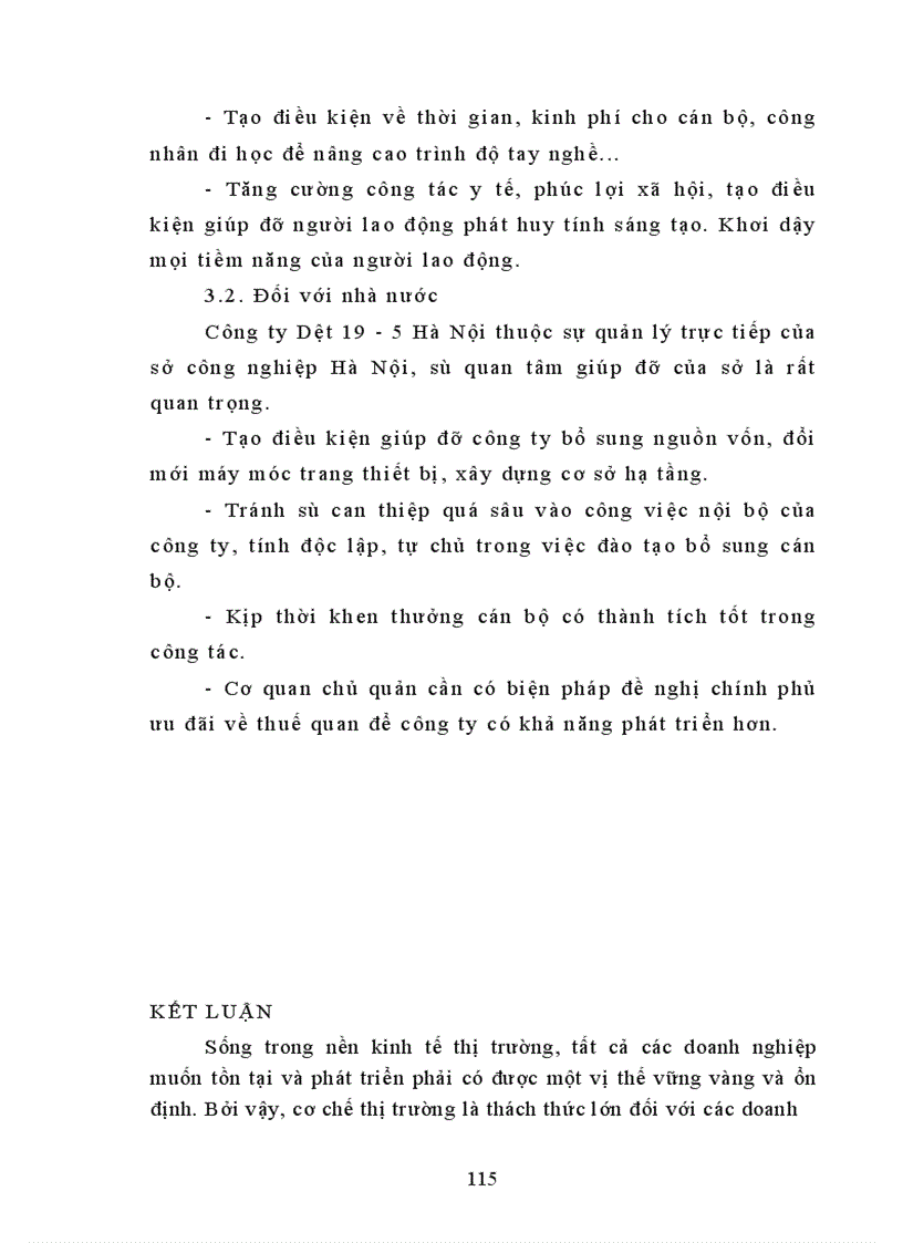 image for page Hạ giá thành sản phẩm – Biện pháp nâng cao khả năng cạnh tranh ở công ty Dệt 19/5 Hà Nội