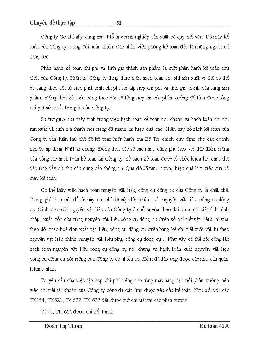 image for page Hoàn thiện kế toán chi phí sản xuất và tính giá thành sản phẩm tại Công ty Cơ khí xây dựng Đại Mỗ