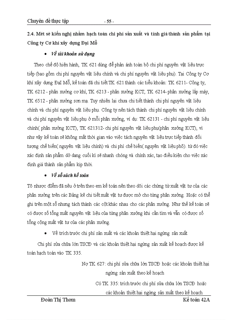 image for page Hoàn thiện kế toán chi phí sản xuất và tính giá thành sản phẩm tại Công ty Cơ khí xây dựng Đại Mỗ