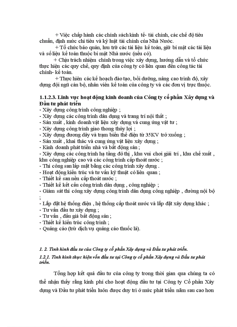 image for page Công tác lập dự án tại Công ty cổ phần Xây dựng và Đầu tư phát triển. Thực trạng và giải pháp.