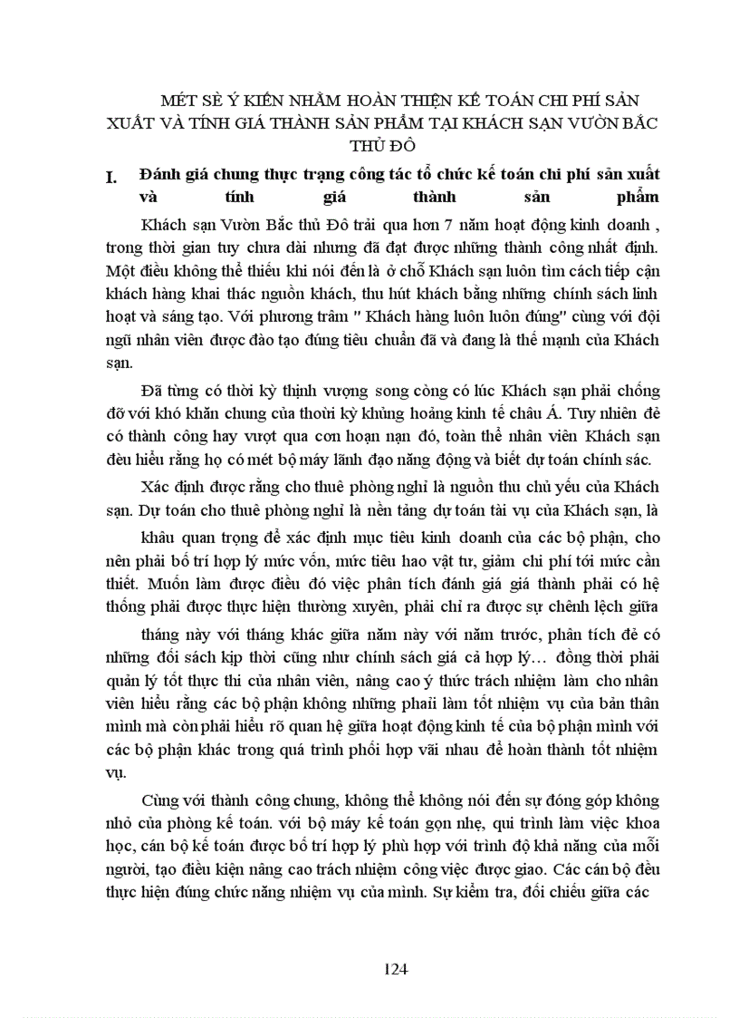 image for page Kế toán tập hợp chi phí sản xuất và tính giá thành sản phẩm tại Công ty liên doanh Khách sạn Vườn Bắc Thủ đô