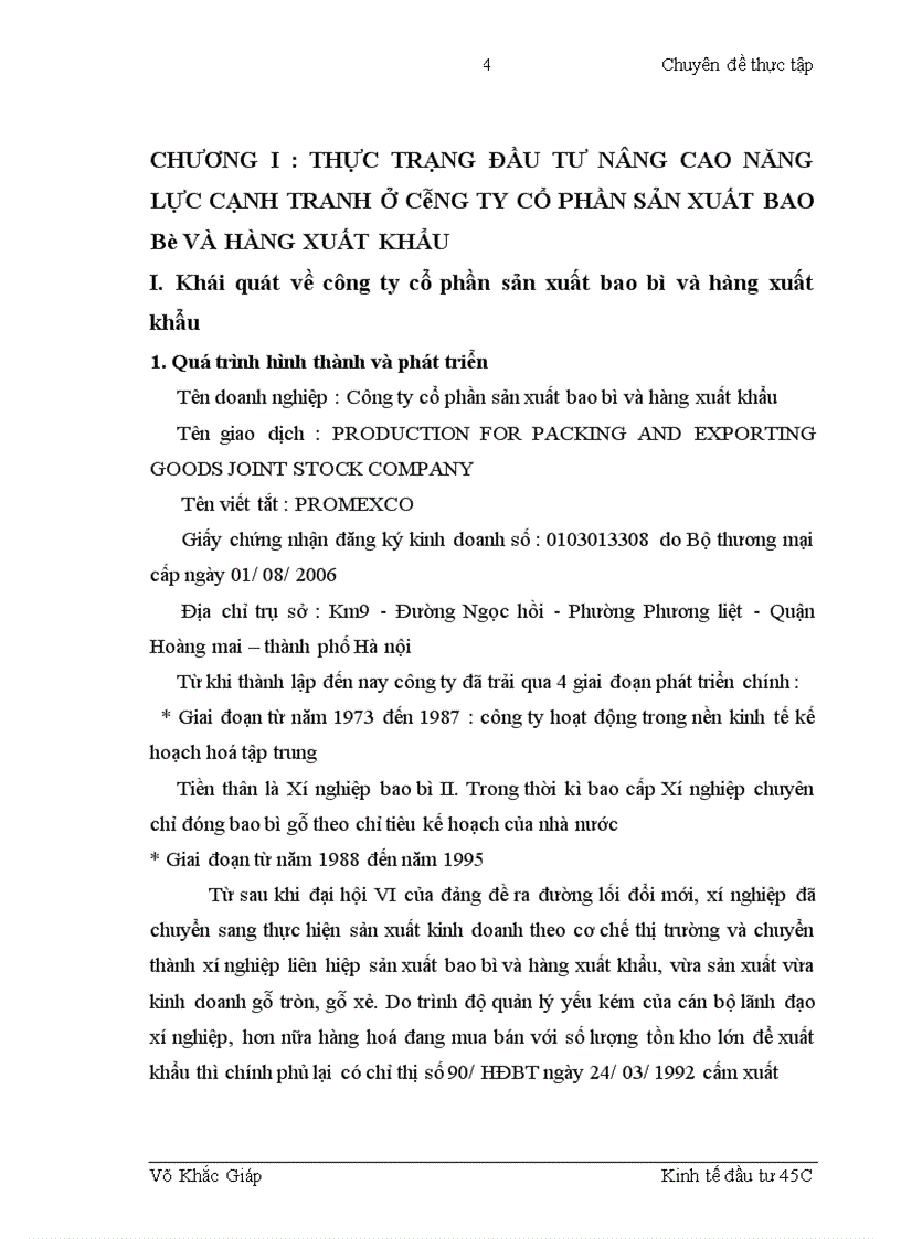 image for page Đầu tư nâng cao năng lực cạnh tranh tại Công ty cổ phần sản xuất bao bì và hàng xuất khẩu