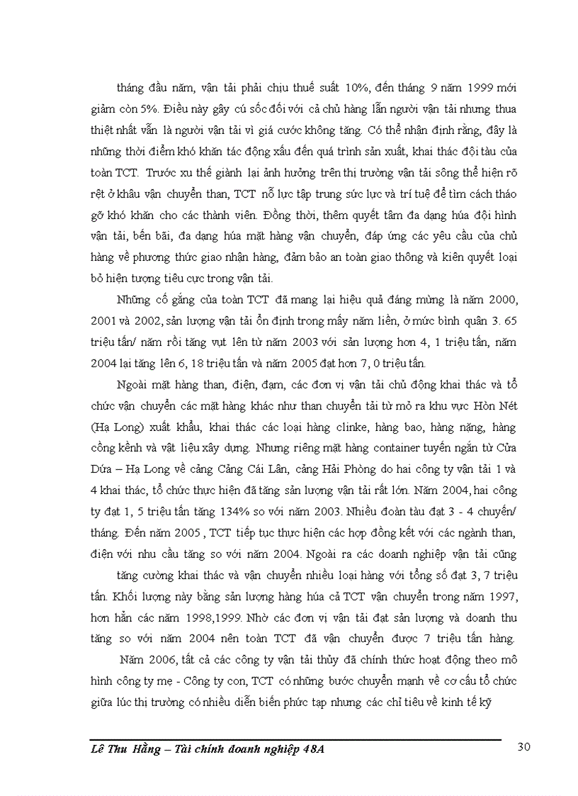 image for page Phân tích tình hình tài chính của Tổng công ty vận tải thủy