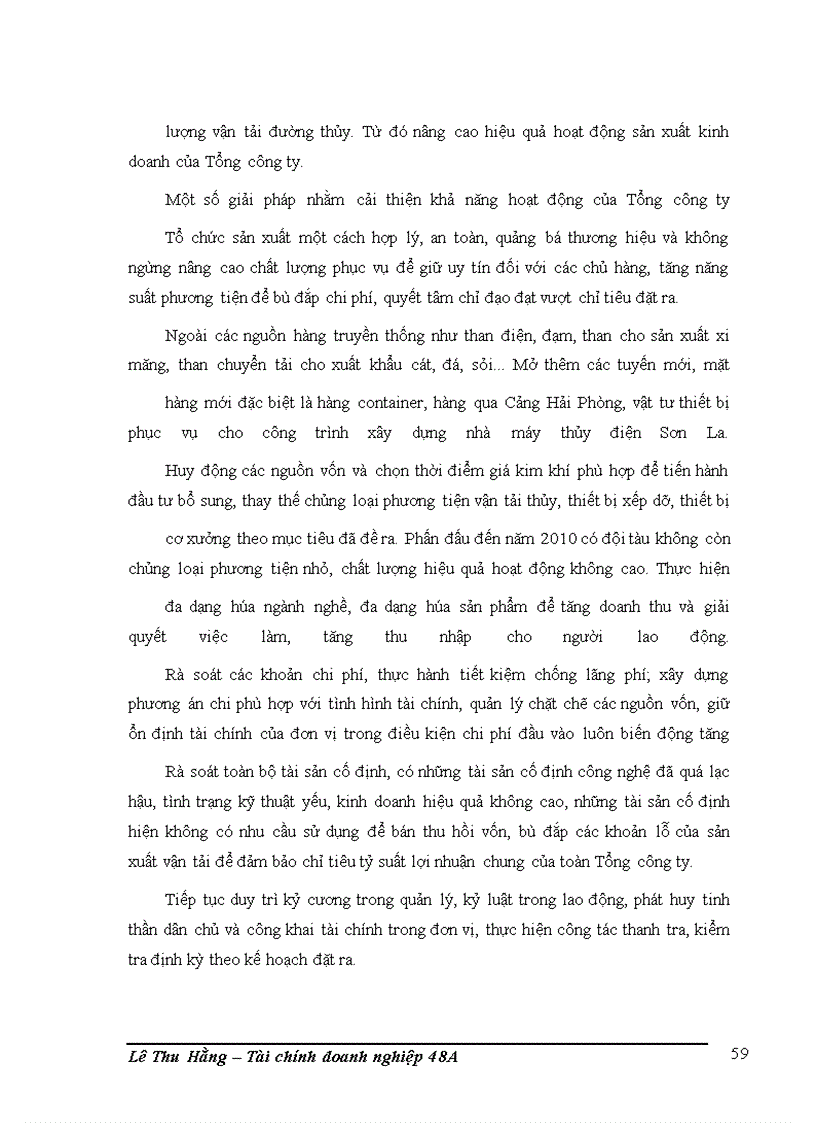 image for page Phân tích tình hình tài chính của Tổng công ty vận tải thủy