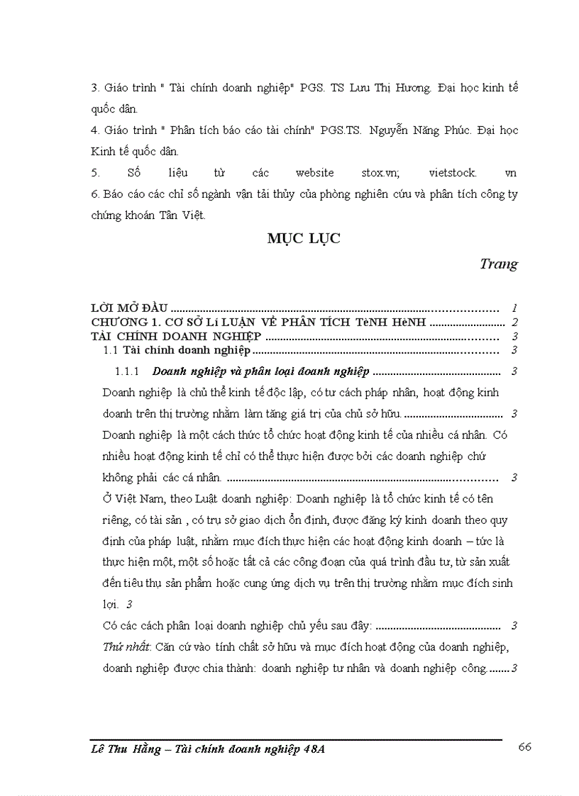 image for page Phân tích tình hình tài chính của Tổng công ty vận tải thủy