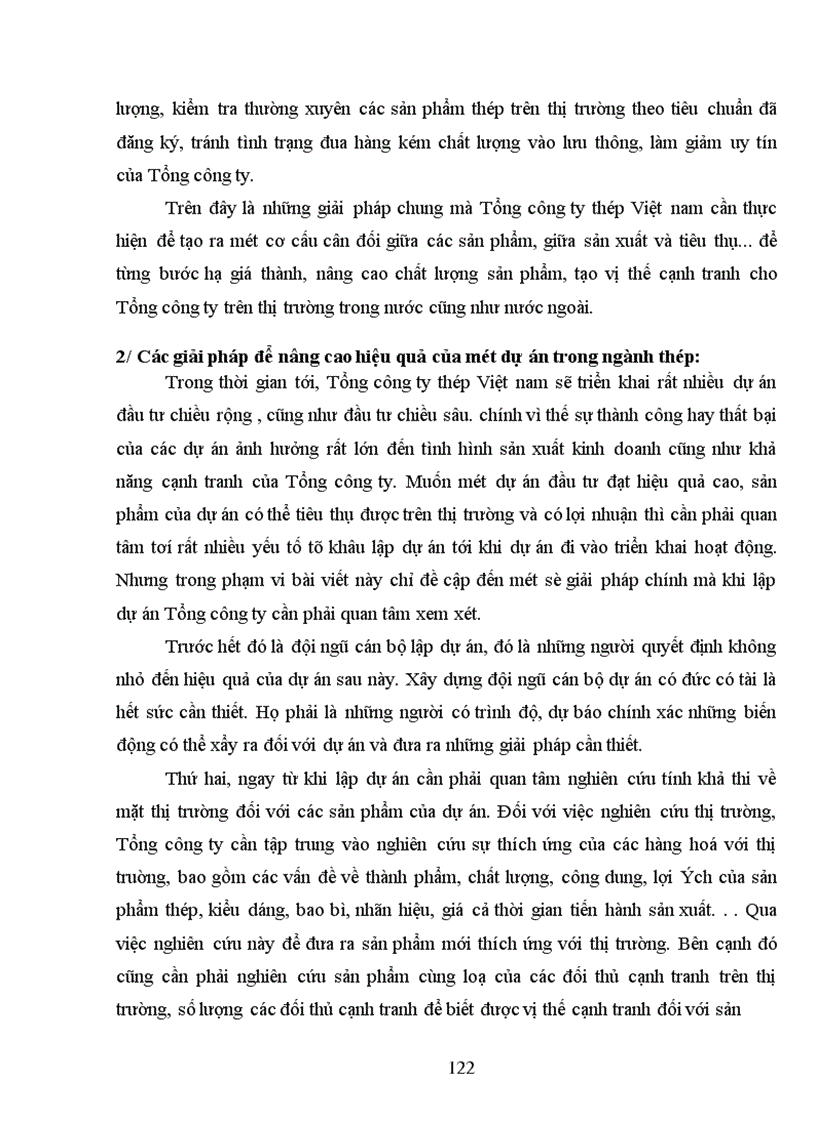 image for page Một số giải pháp chính mà khi lập dự án Tổng công ty cần phải quan tâm