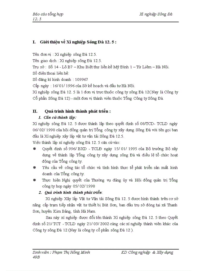 image for page Hoạt động kinh doanh và định hướng phát triển của xí nghiệp sông Đà.