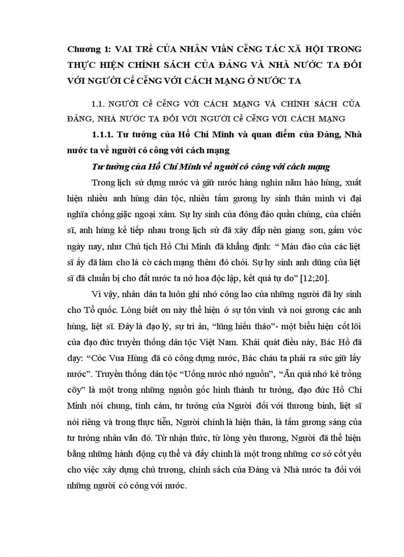 image for page Vai trò của nhân viên công tác xã hội trong nâng cao hiệu quả thực hiện chính sách của Đảng và Nhà nước ta đối với người có công với cách mạng ở huyện Vĩnh Lộc - tỉnh Thanh Hoá hiện nay