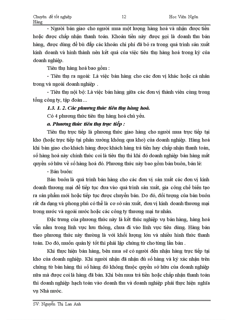 image for page Hoàn thiện công tác hạch toán tiêu thụ hàng hoá và xác định kết quả tiêu thụ tại công ty TNHH thương mại Trần Hồng Quân