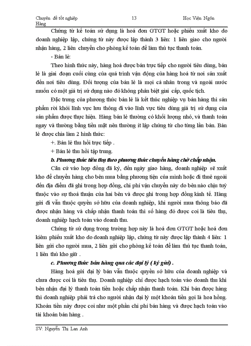 image for page Hoàn thiện công tác hạch toán tiêu thụ hàng hoá và xác định kết quả tiêu thụ tại công ty TNHH thương mại Trần Hồng Quân