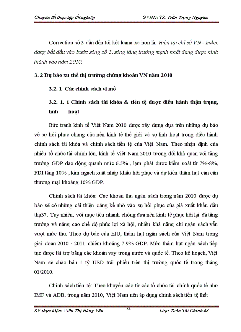 image for page Phân tích và dự báo triển vọng của thị trường cổ phiếu Việt Nam năm 2010