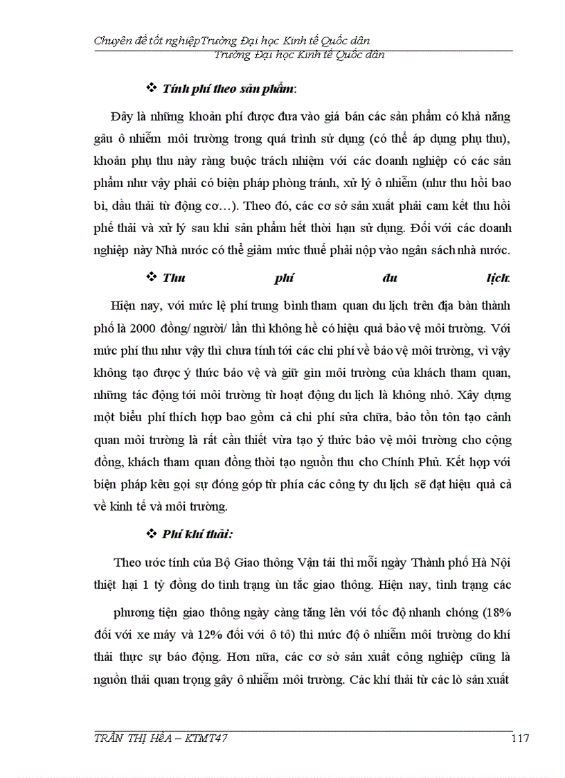 image for page Thực trạng và giải pháp nâng cao hiệu quả áp dụng công cụ kinh tế trong quản lý môi trường trên địa bàn thành phố Hà Nội.