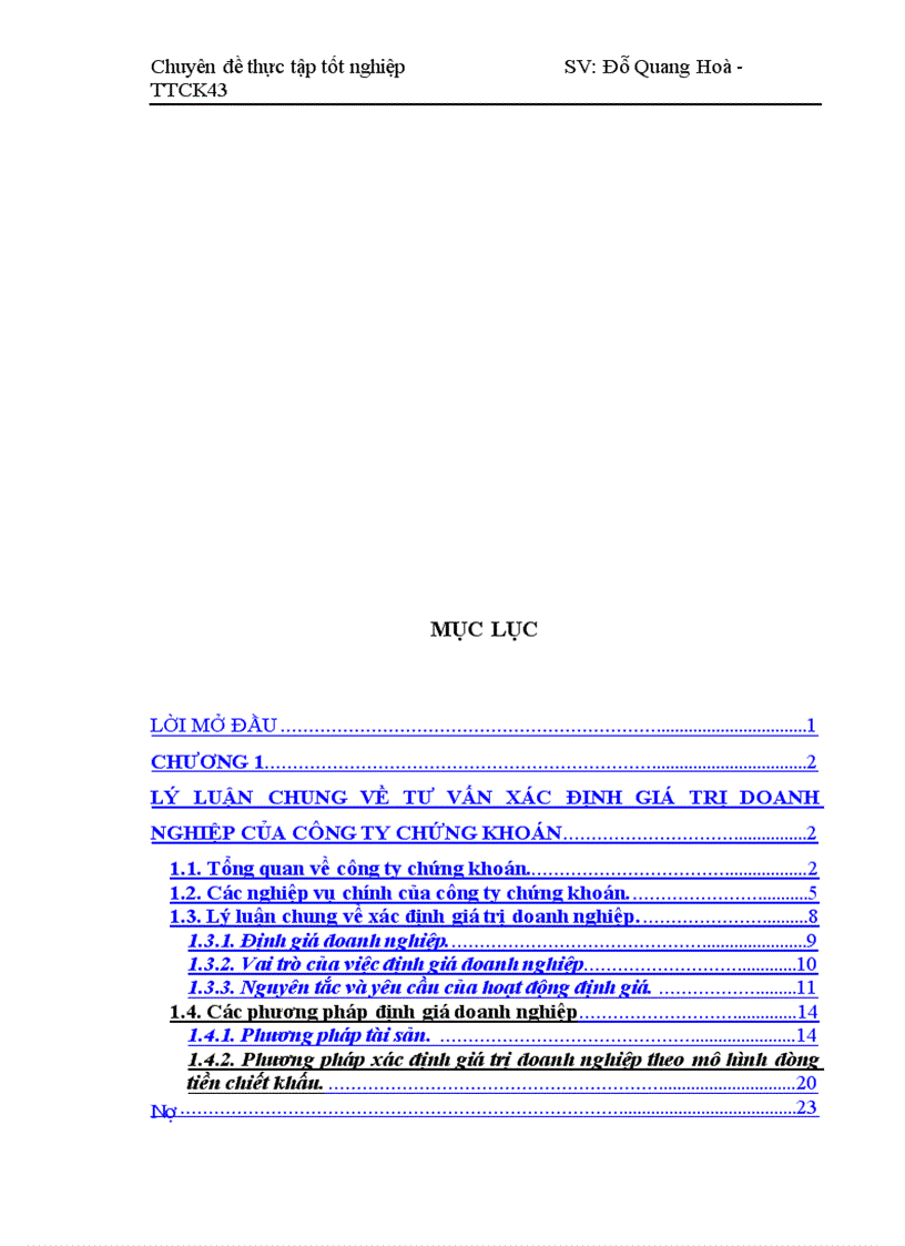 image for page Tư vấn xác định giá trị doanh nghiệp tại công ty chứng khoán Mê Kông-TTCK