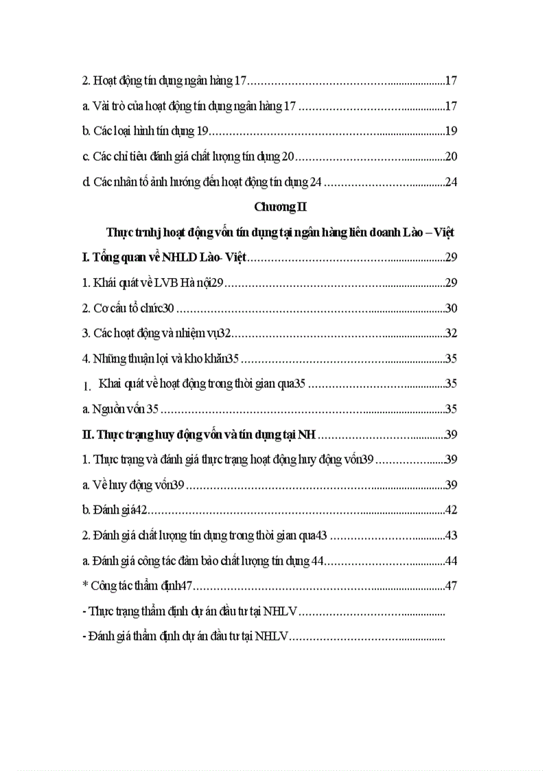 image for page Một số giải pháp nhằm tăng cường khả năng huy động vốn và nâng cao chất lượng tín dụng tại LVB Chi nhánh Hà nội