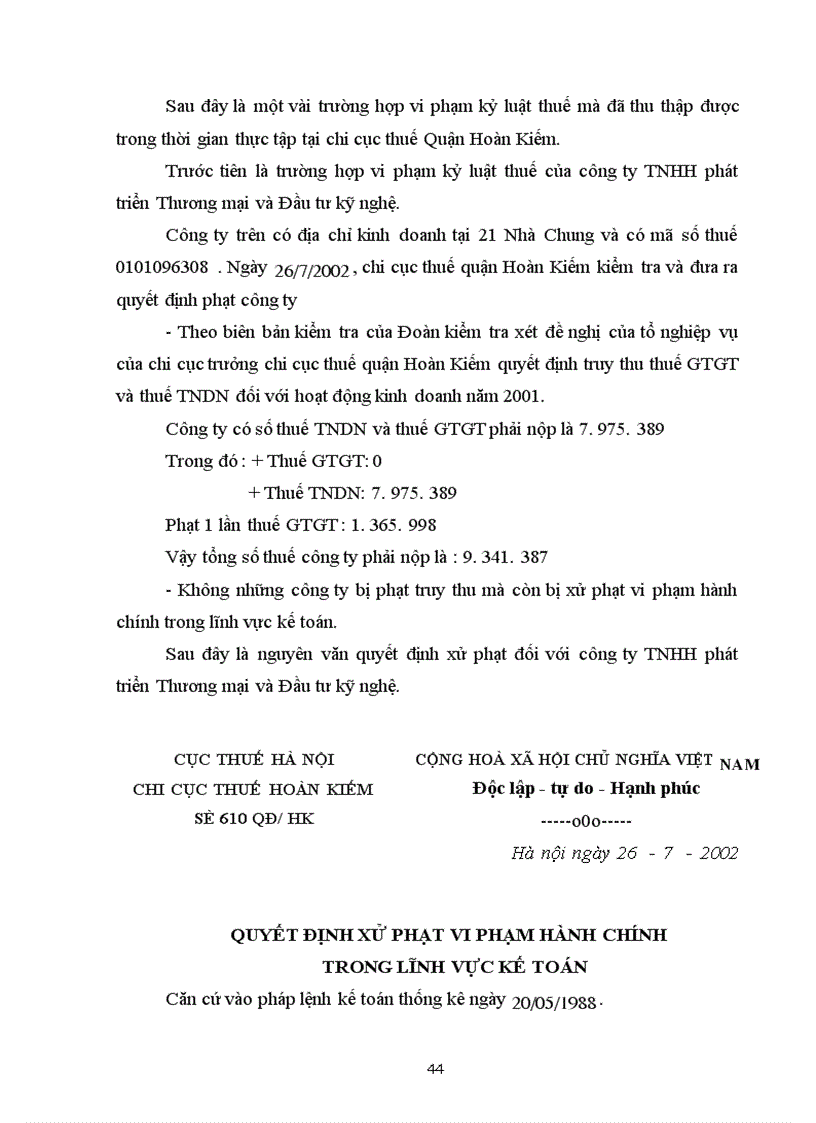 image for page Tình hình thực hiện luật thuế GTGT tại một số doanh nghiệp Kinh doanh - Thương mại trên địa bàn quận Hoàn Kiếm - Hà Nội