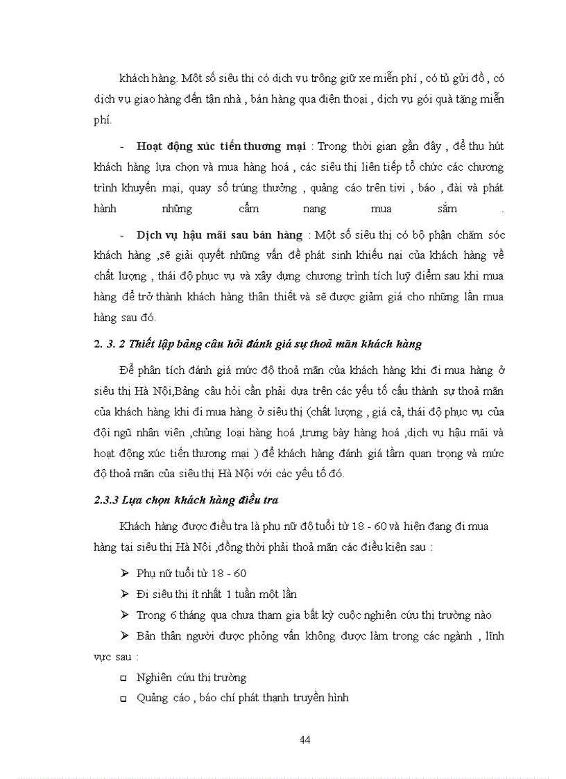 image for page Phân tích và đánh giá mức độ thoả mãn của khách hàng khi đi mua hàng tại siêu thị Hà Nội