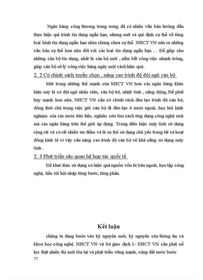 image for page Một số giải pháp nhằm nâng cao chất lượng tín dụng ngắn hạn tại Sở giao dịch 1- NHCT VN