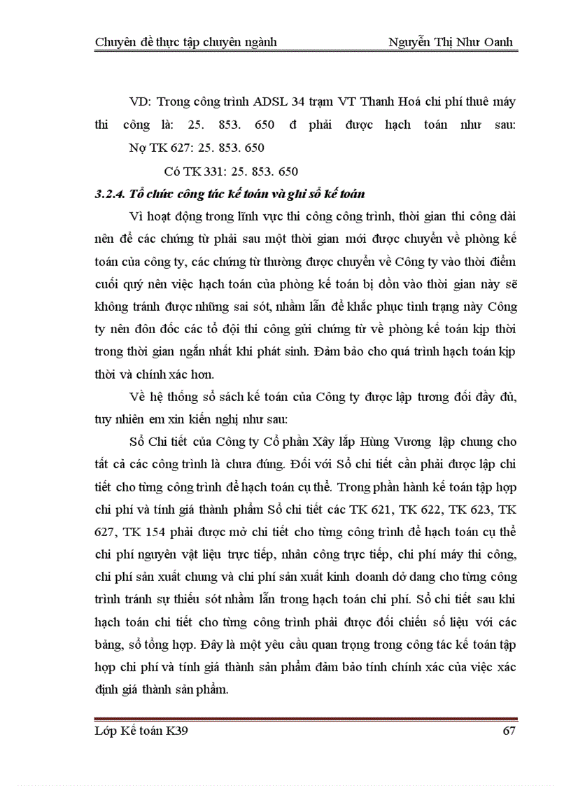 image for page Kế toán chi phí sản xuất và tính giá thành sản phẩm tại Công ty Cổ phần Xây lắp Hùng Vương