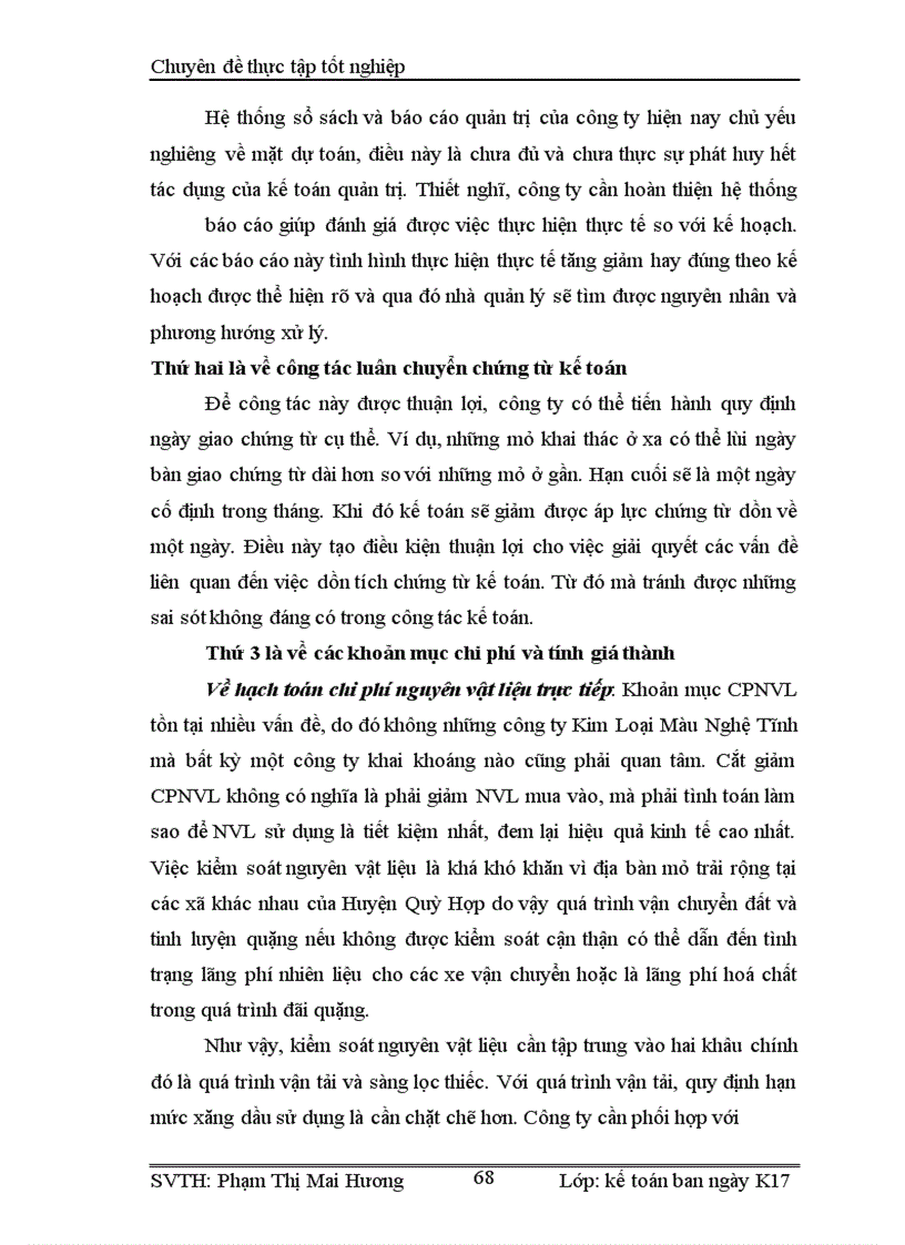 image for page Hoàn thiện công tác hạch toán kế toán chi phí sản xuất và tính giá thành sản phẩm tại công ty Kim Loại Màu Nghệ Tĩnh