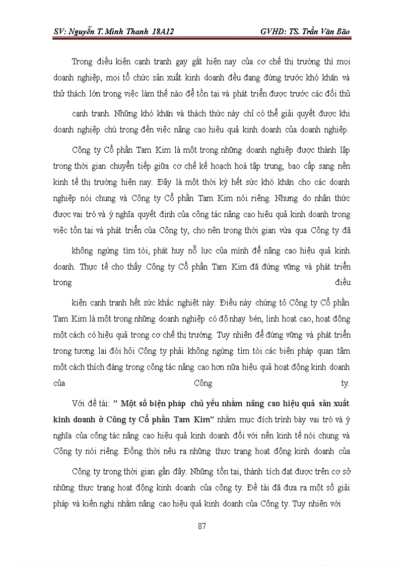 image for page Một số biện pháp chủ yếu nhằm nâng cao hiệu quả sản xuất kinh doanh ở Công ty Cổ phần Tam Kim