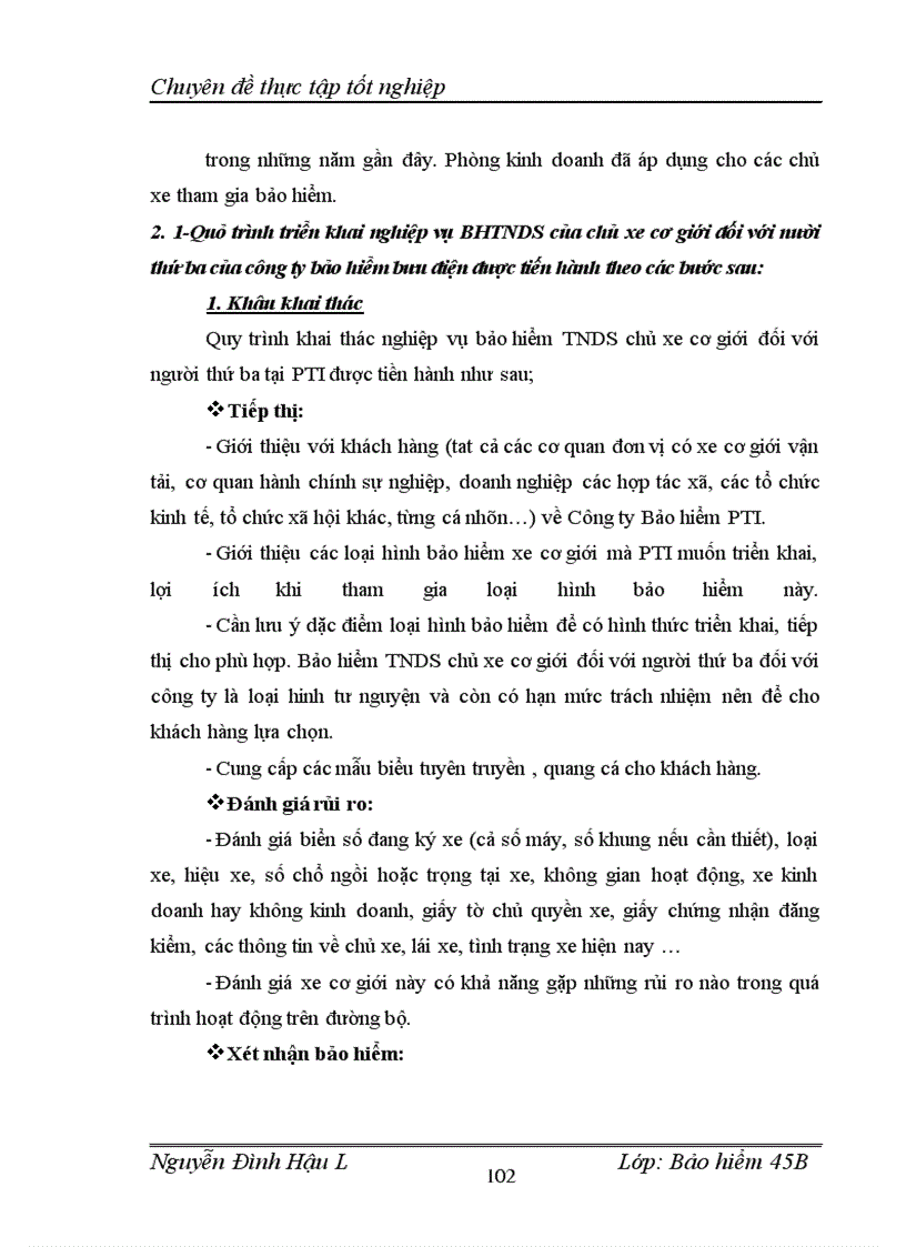 image for page Bảo hiểm trách nhiệm dân sự của chủ xe cơ giới đối với người thứ ba ở công ty cổ phần bào hiểm bưu điện PTI