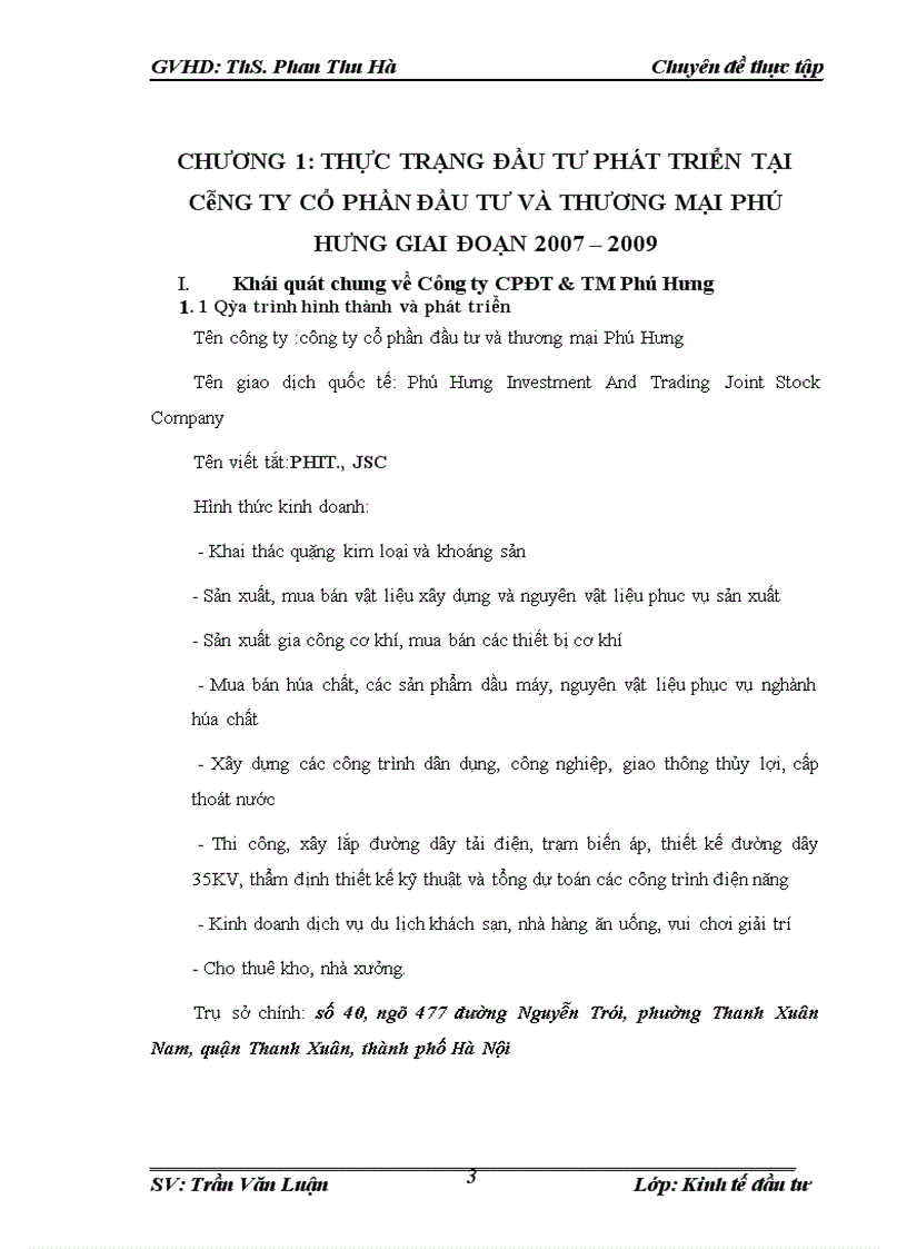 image for page Đầu tư phát triển tại Công Ty Cổ Phần Đầu Tư Và Thương Mại Phú Hưng. Thực trạng và giải pháp