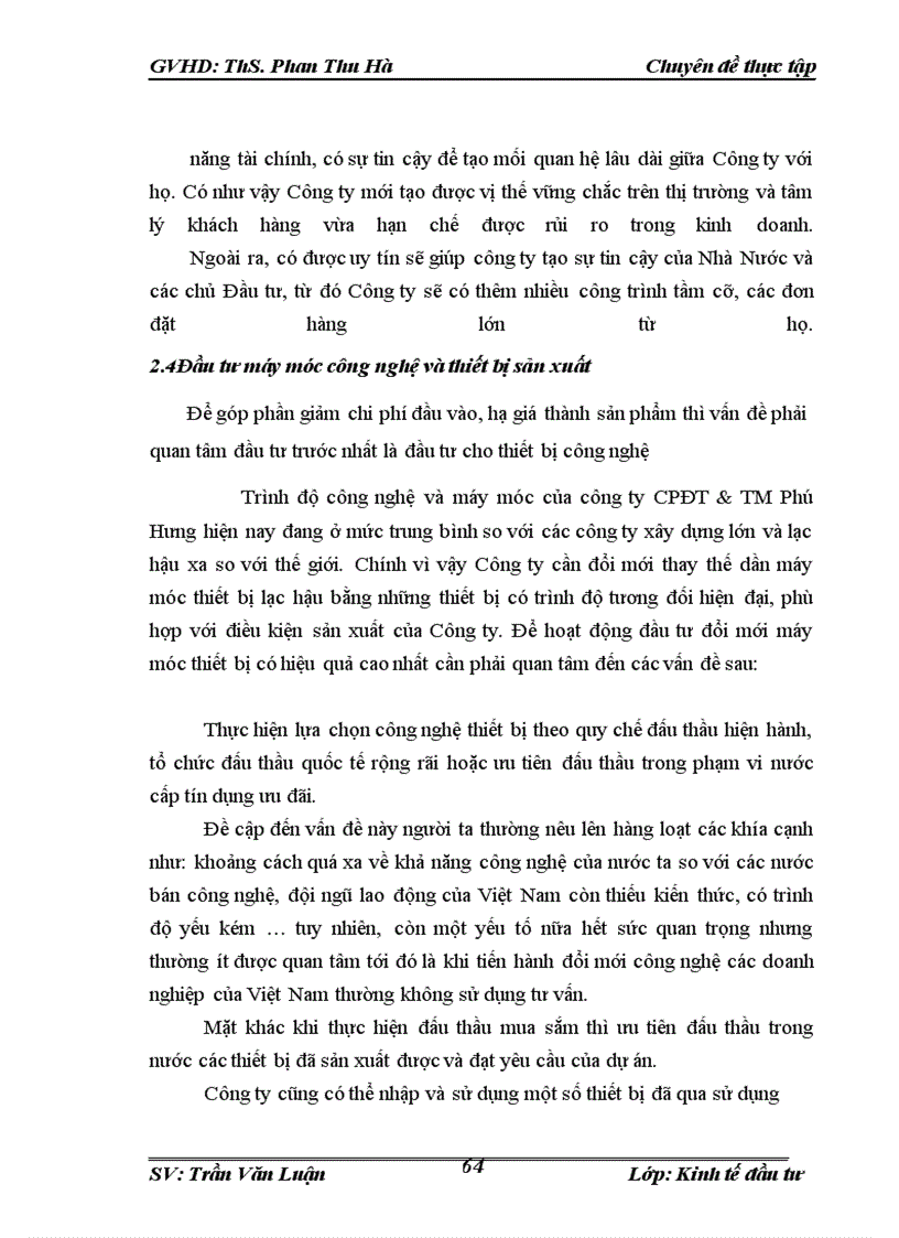 image for page Đầu tư phát triển tại Công Ty Cổ Phần Đầu Tư Và Thương Mại Phú Hưng. Thực trạng và giải pháp