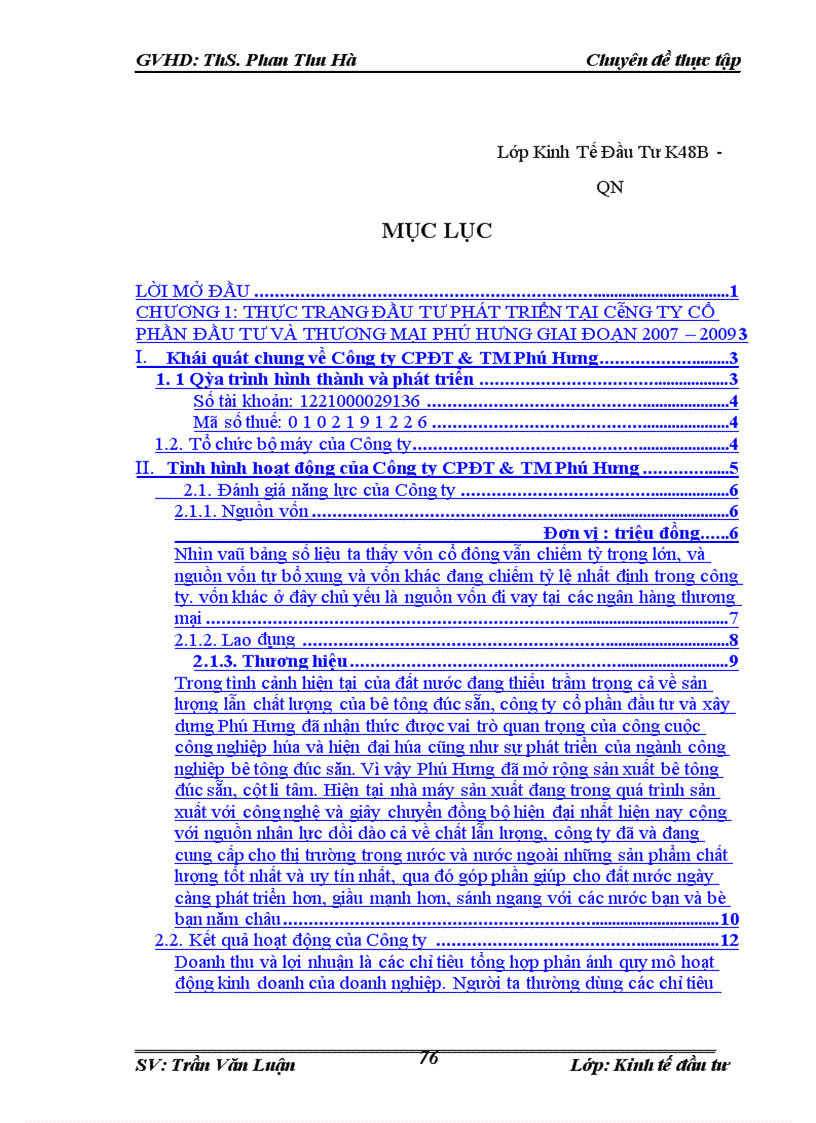 image for page Đầu tư phát triển tại Công Ty Cổ Phần Đầu Tư Và Thương Mại Phú Hưng. Thực trạng và giải pháp