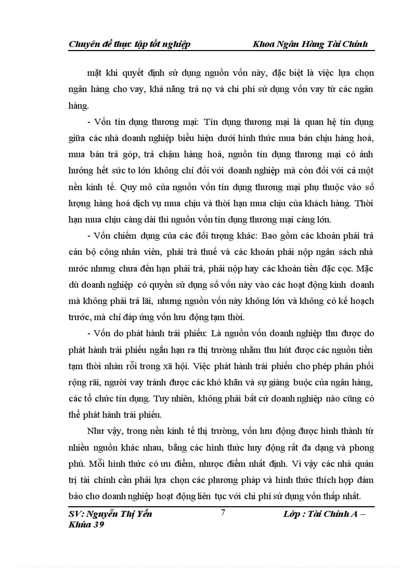 image for page Vốn lưu động và các giải pháp tài chính nâng cao hiệu quả sử dụng vốn lưu động tại Công ty Cổ Phần Tự Thành
