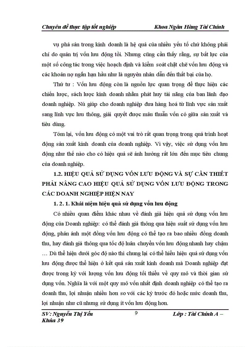 image for page Vốn lưu động và các giải pháp tài chính nâng cao hiệu quả sử dụng vốn lưu động tại Công ty Cổ Phần Tự Thành