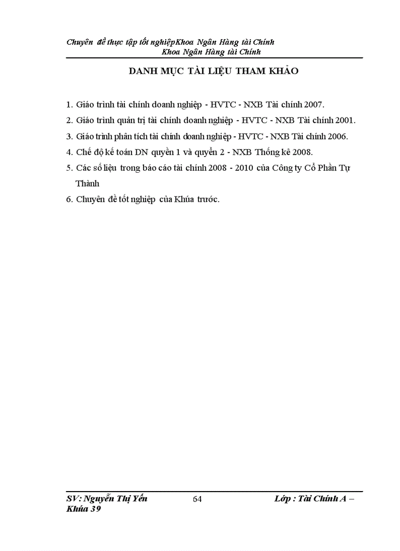 image for page Vốn lưu động và các giải pháp tài chính nâng cao hiệu quả sử dụng vốn lưu động tại Công ty Cổ Phần Tự Thành