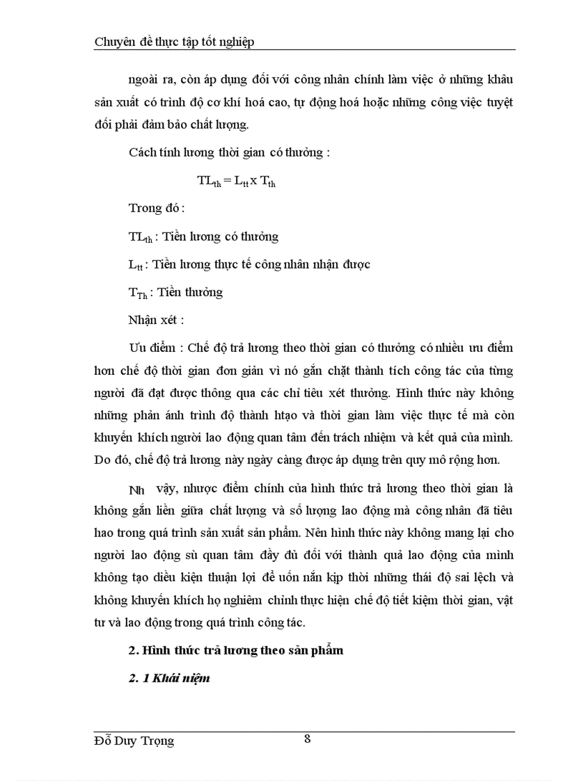 image for page Thực trạng trả lương, trả thưởng ở Công ty dệt kim Thăng Long