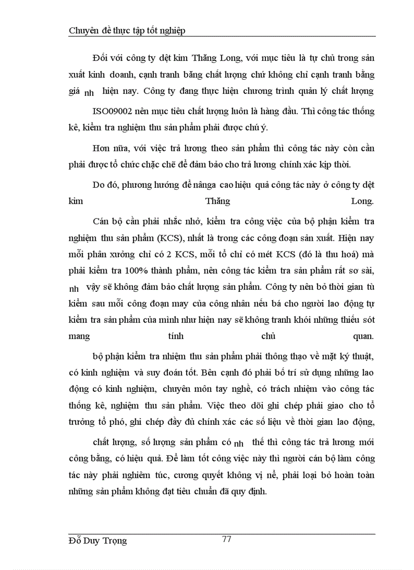 image for page Thực trạng trả lương, trả thưởng ở Công ty dệt kim Thăng Long
