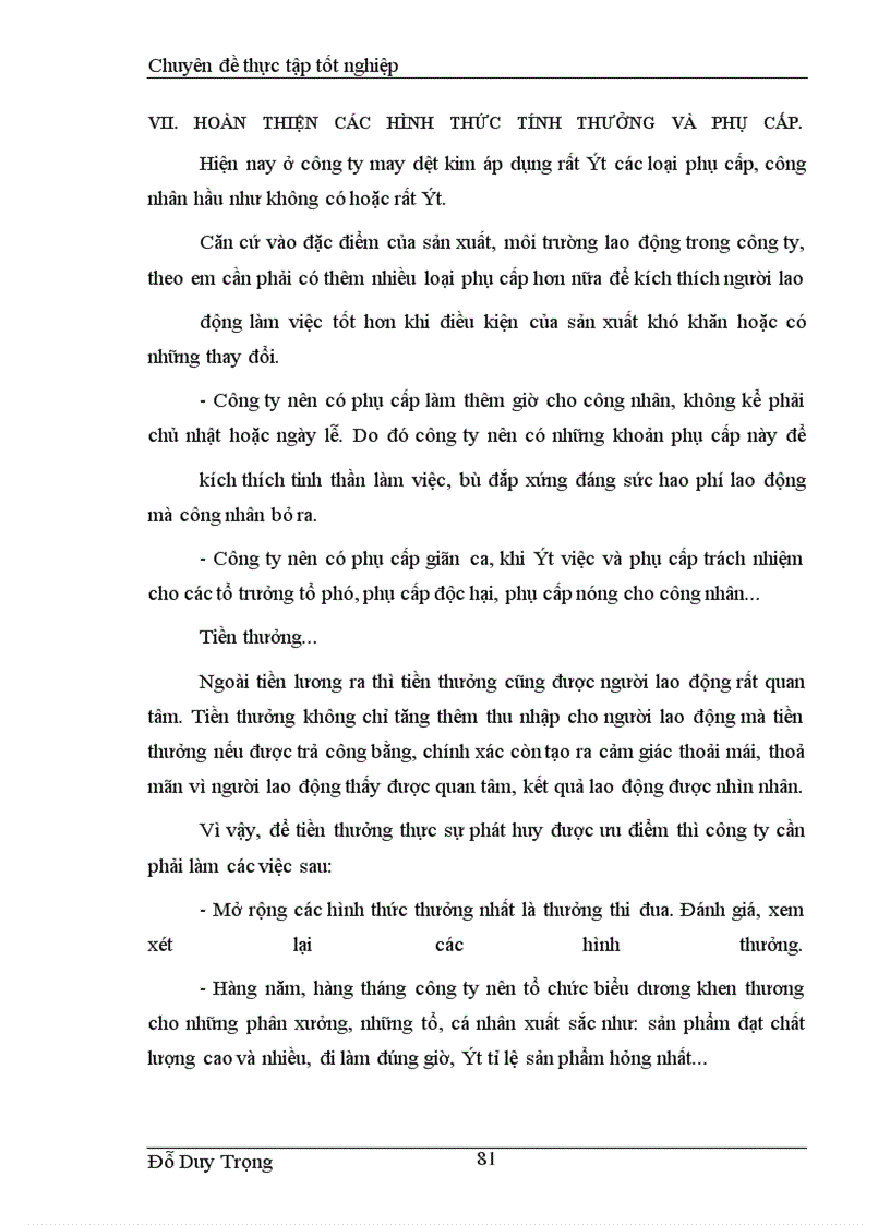 image for page Thực trạng trả lương, trả thưởng ở Công ty dệt kim Thăng Long
