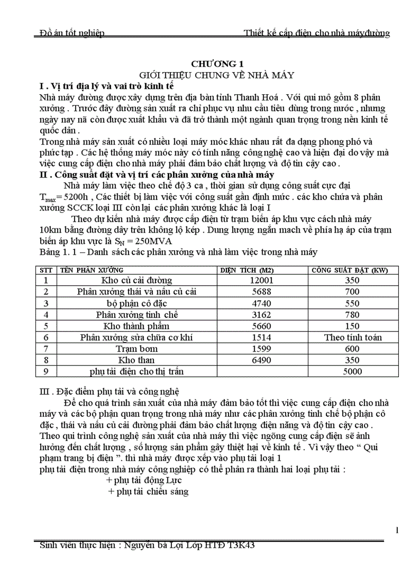 image for page Thiết kế cấp điện cho nhà máy đường