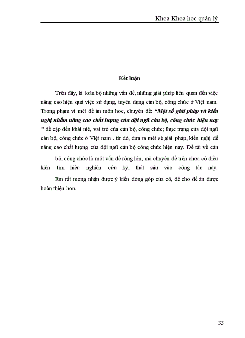 image for page Một số giải pháp và kiến nghị nhằm nâng cao chất lượng của đội ngũ cán bộ công chức ở Việt nam hiện nay