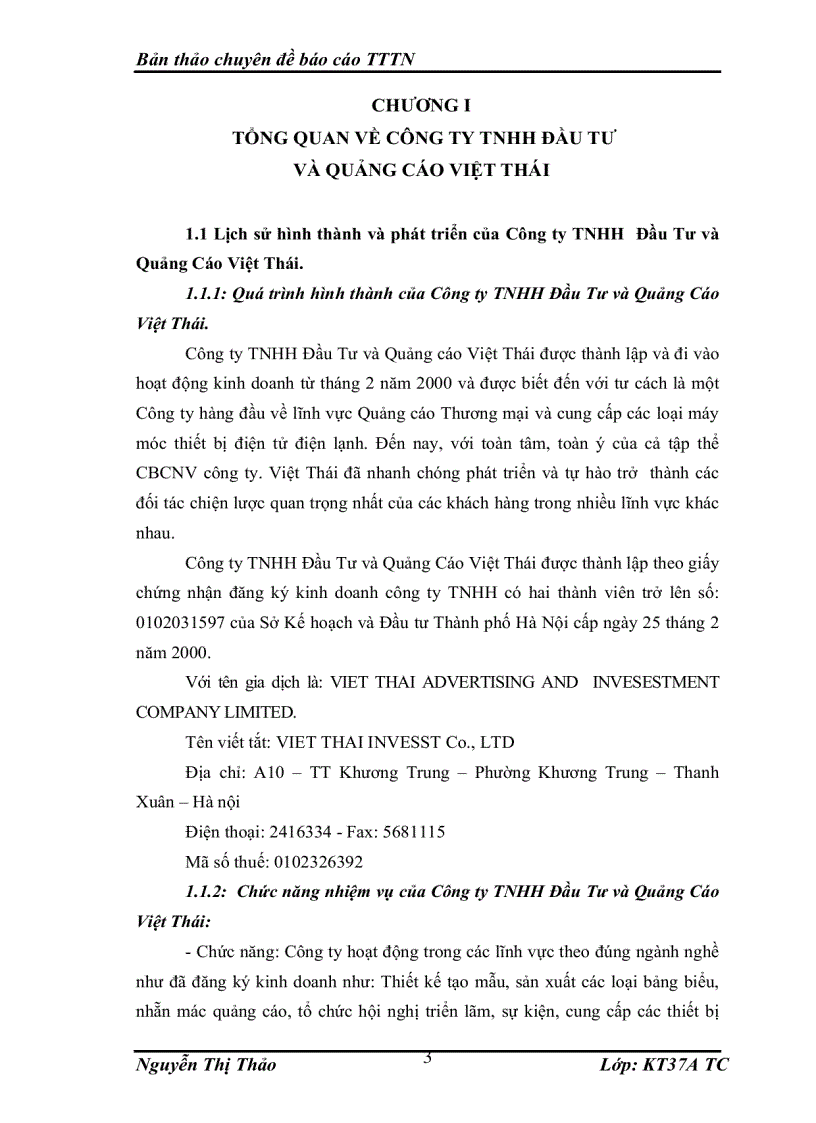 image for page Một số kiến nghị hoàn thiện kế toán tiêu thụ hàng hóa và xác định kết quả tiêu thụ hàng hóa tại Công ty TNHH Đầu Tư và Quảng Cáo Việt Thái