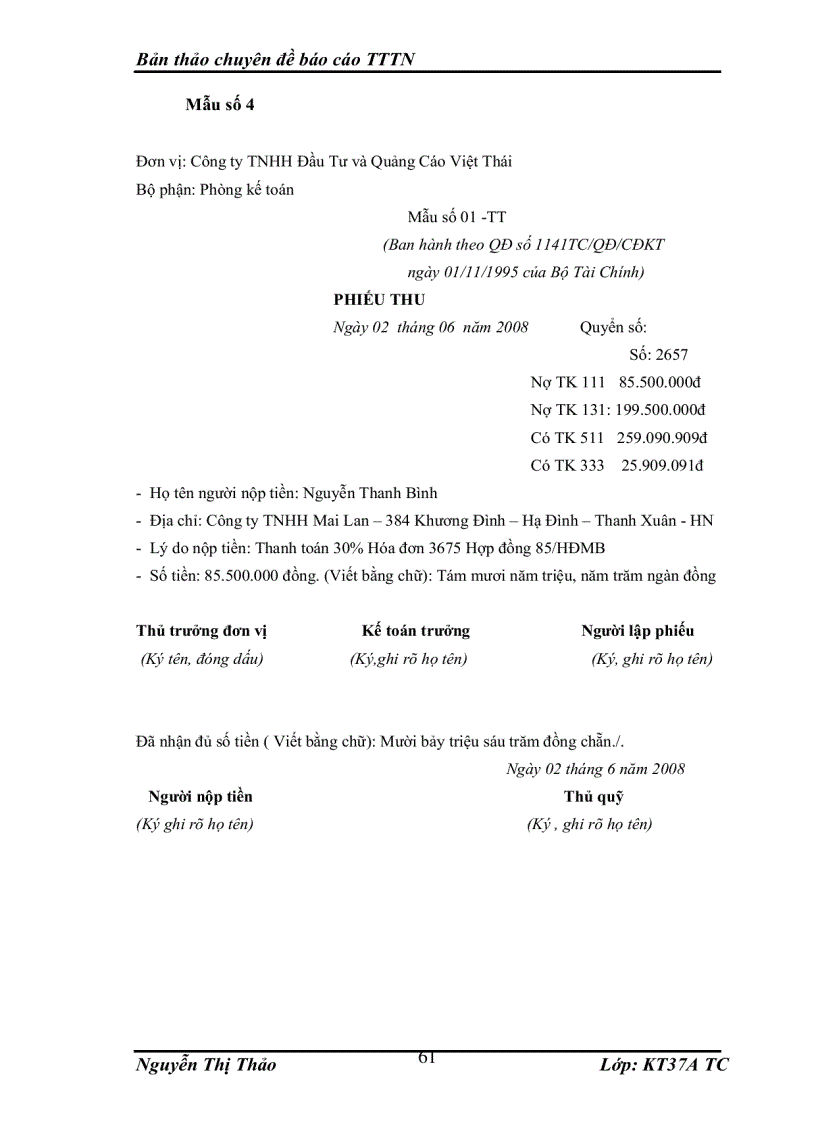 image for page Một số kiến nghị hoàn thiện kế toán tiêu thụ hàng hóa và xác định kết quả tiêu thụ hàng hóa tại Công ty TNHH Đầu Tư và Quảng Cáo Việt Thái