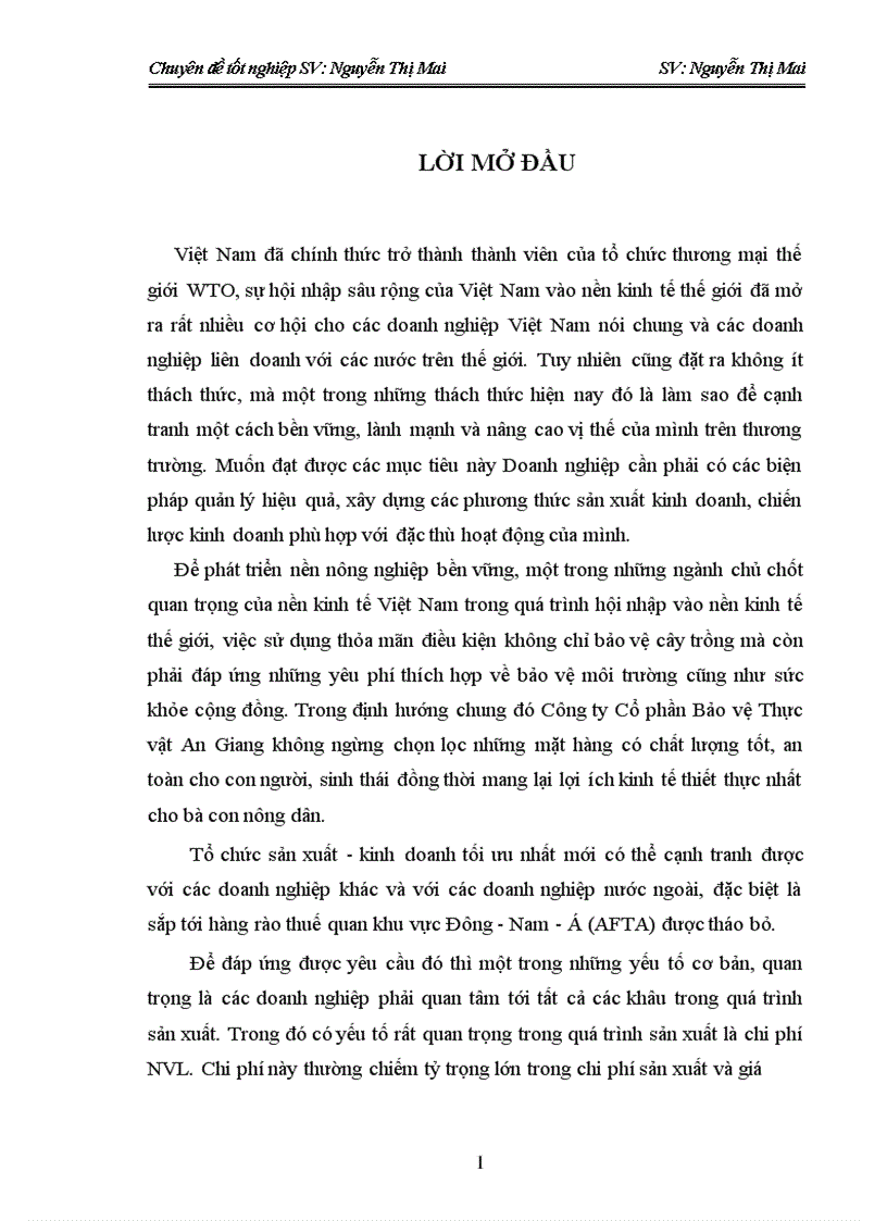 image for page Hoàn thiện công tác kế toán nguyên vật liệu ở Công ty Cổ phần Bảo vệ Thực vật An Giang