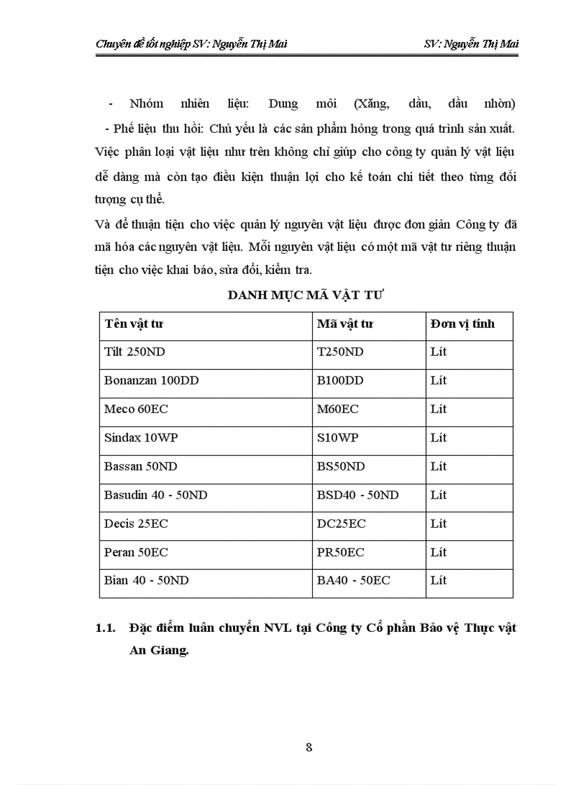 image for page Hoàn thiện công tác kế toán nguyên vật liệu ở Công ty Cổ phần Bảo vệ Thực vật An Giang