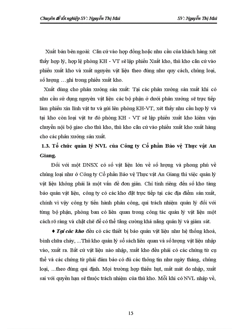 image for page Hoàn thiện công tác kế toán nguyên vật liệu ở Công ty Cổ phần Bảo vệ Thực vật An Giang