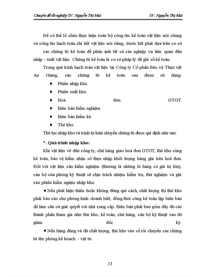 image for page Hoàn thiện công tác kế toán nguyên vật liệu ở Công ty Cổ phần Bảo vệ Thực vật An Giang