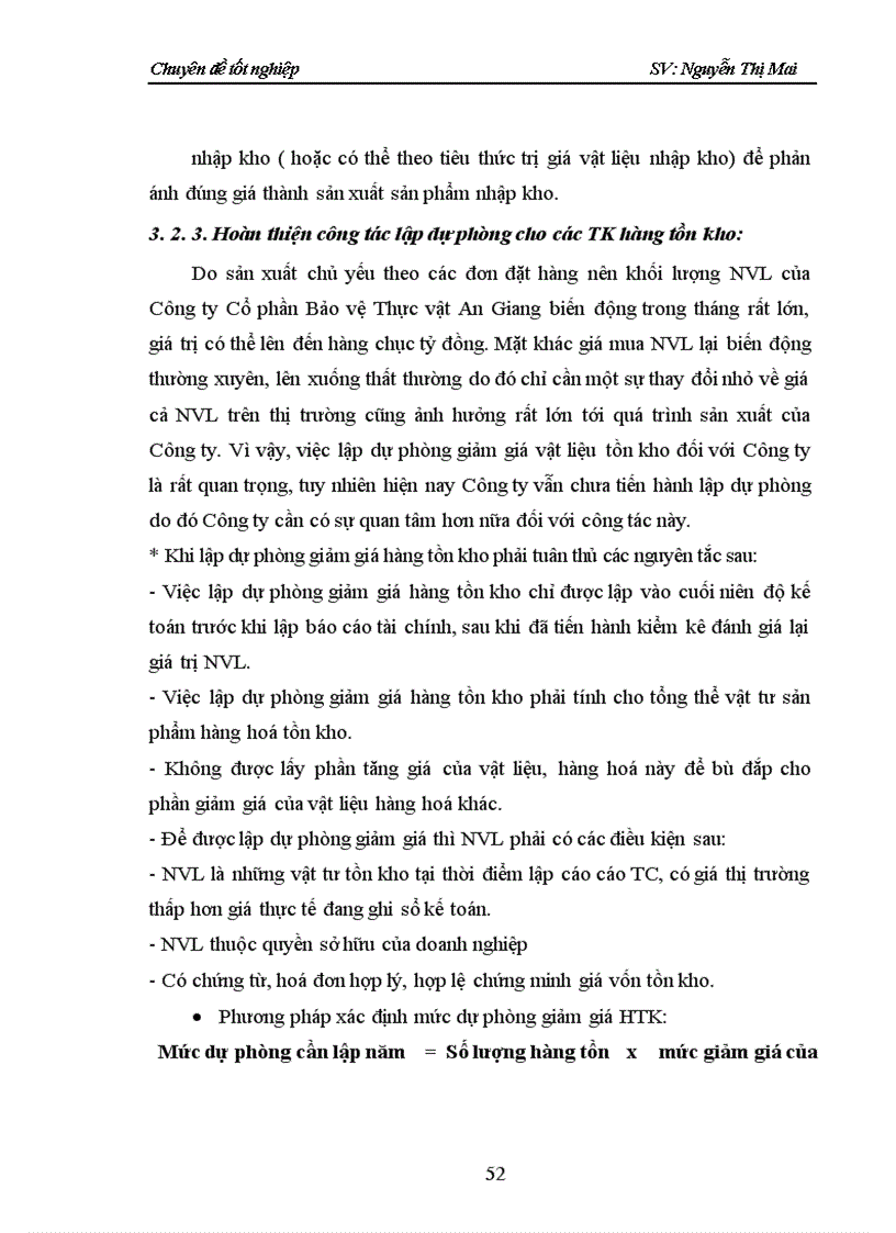 image for page Hoàn thiện công tác kế toán nguyên vật liệu ở Công ty Cổ phần Bảo vệ Thực vật An Giang