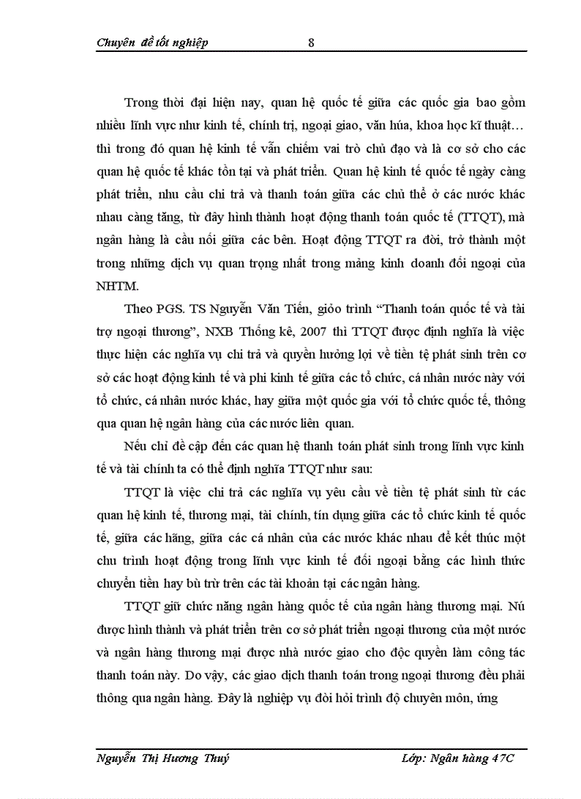 image for page Hoạt động Thanh toán quốc tế tại Ngân hàng thương mại