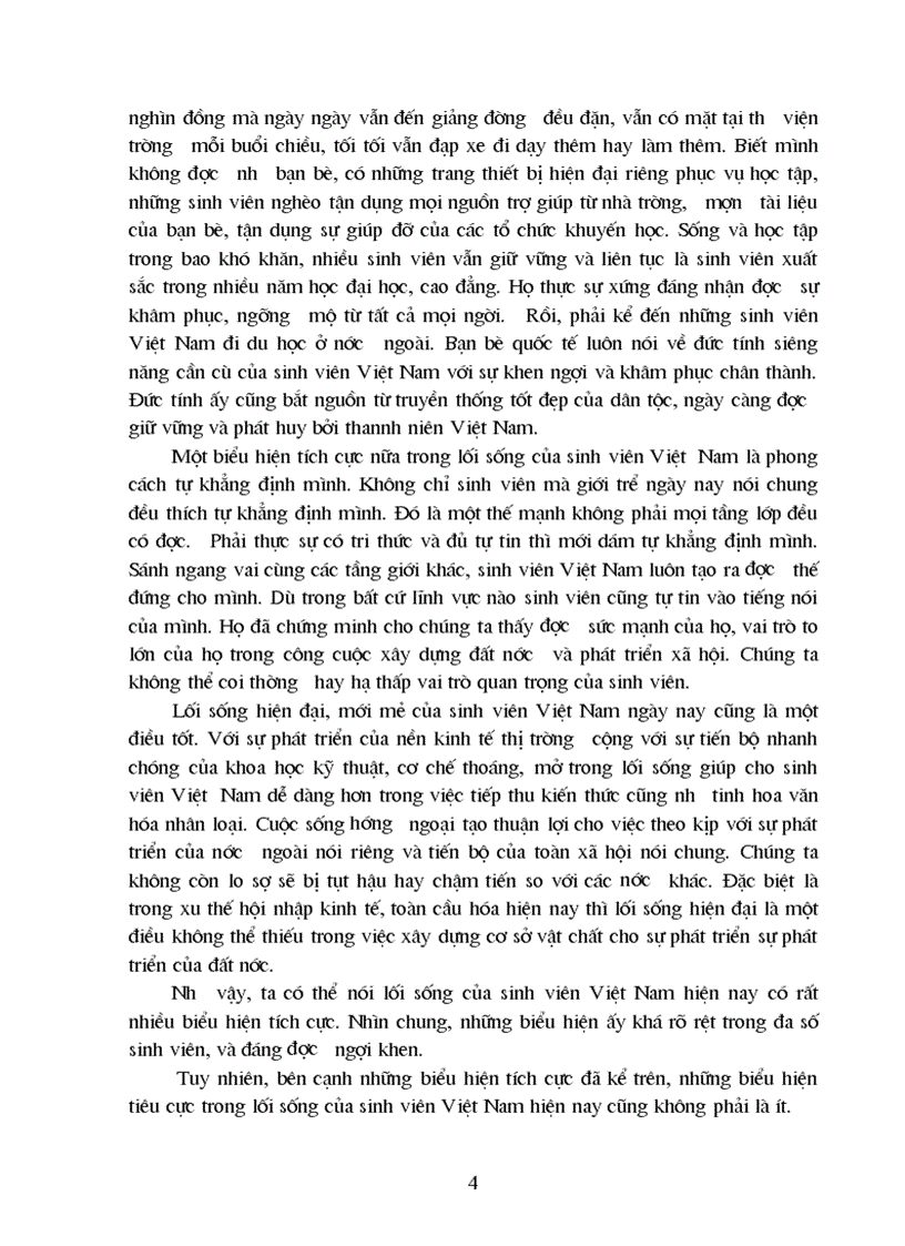 image for page Lối sống của sinh viên việt Nam ngày nay. Thực trạng và kiến nghị.